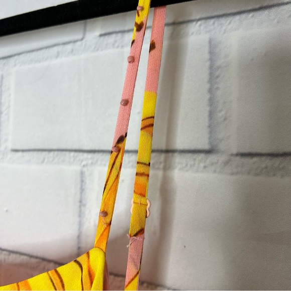 Farm Banana Taste Sleeveless tiered midi dress size XL - Picture 8 of 8